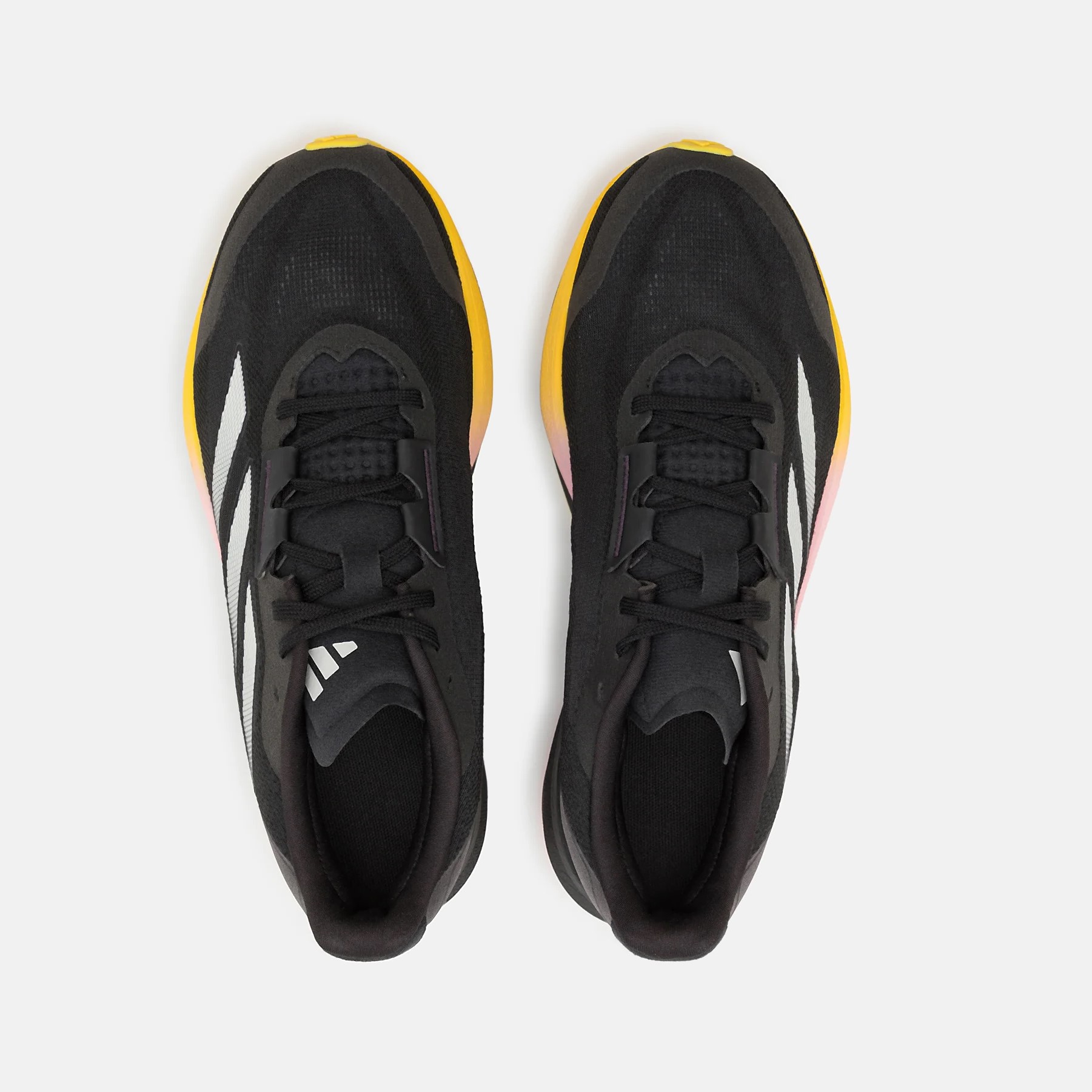 Adidas Duramo Speed mujer negro amarillo rosa vista planta