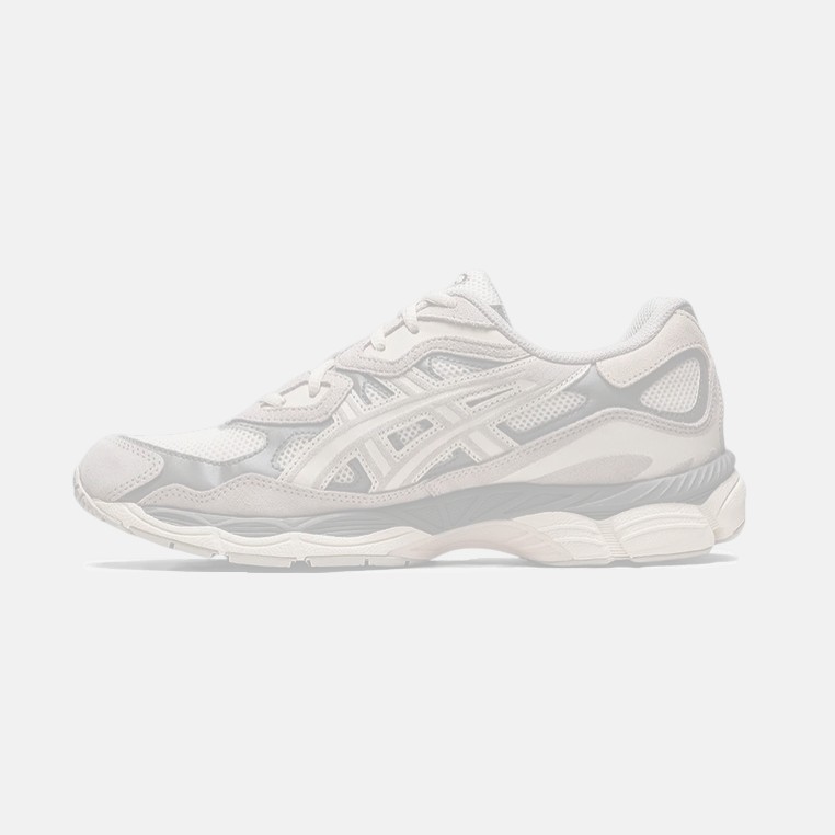 ASICS GEL-NYC Unisex – Cream / Oyster Grey vista lateral