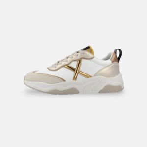 Munich Wave mujer blanco beige detalles dorados