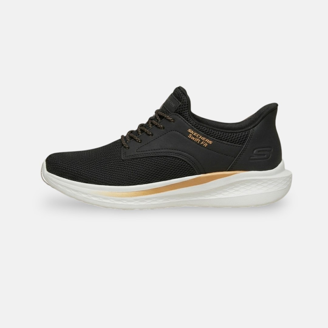 Skechers Hands Free Slip-ins: Swift Fit hombre negro lateral