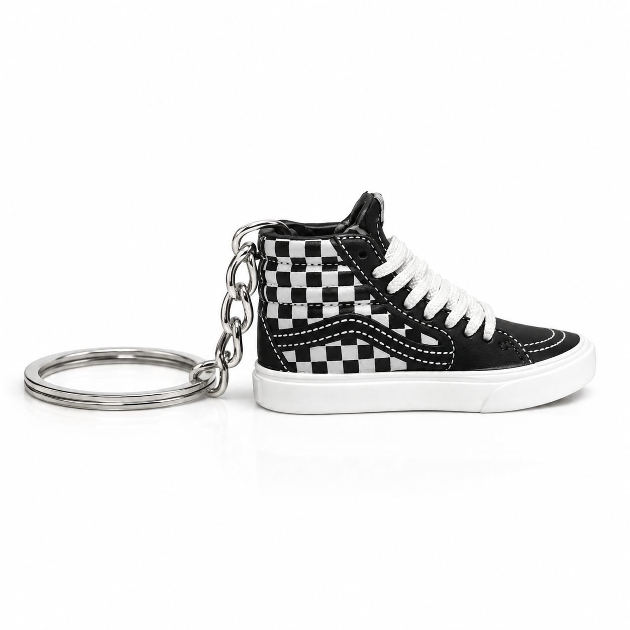 Mini sneaker Vans Sk8-Hi Damier vista lateral