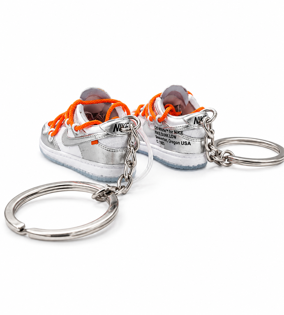 Dúo Off-White x Nike Dunk Low Silver vista trasera