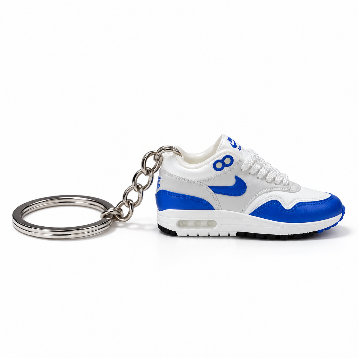 Mini sneaker Nike Air Max 1 Royal Blue lateral opuesto