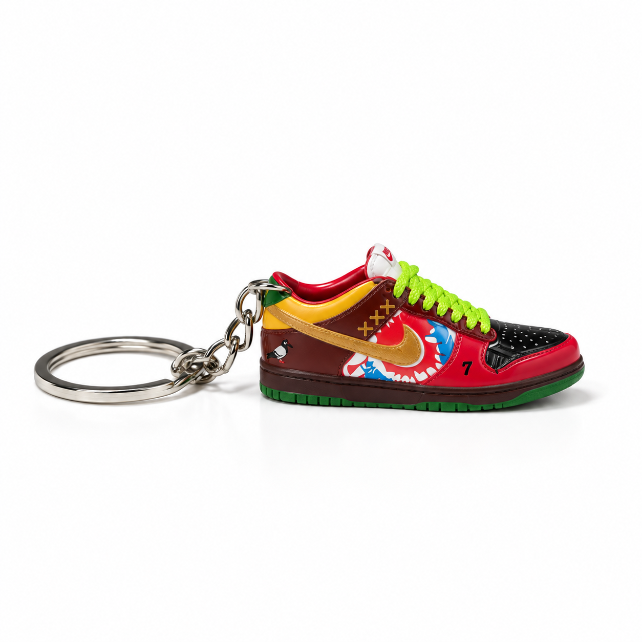 Mini sneaker Nike SB Dunk Low What The Dunk derecha lateral opuesto
