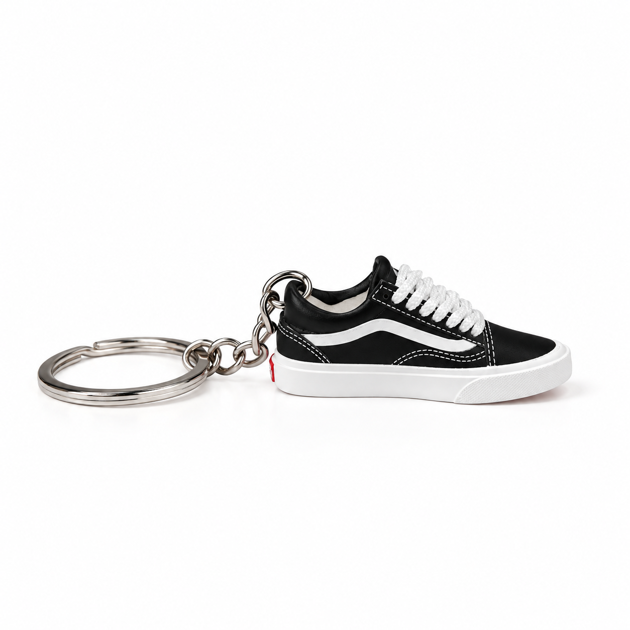 Mini sneaker Vans Old Skool Black White lateral opuesto