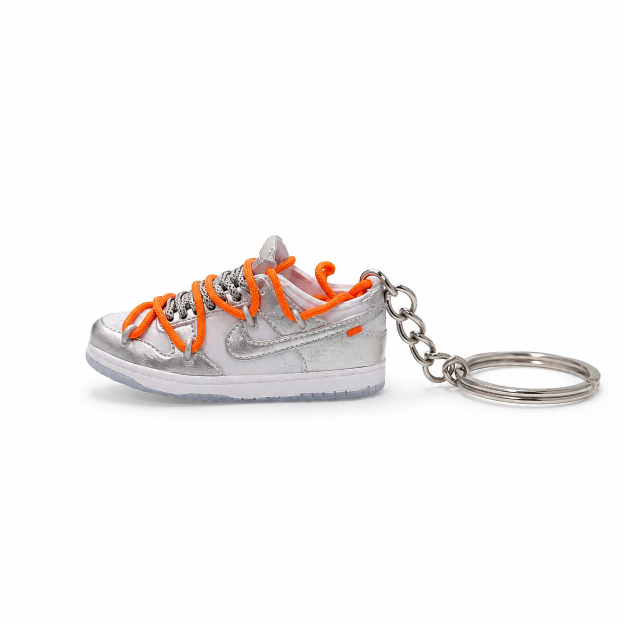 Mini sneaker Off-White x Nike Dunk Low Silver vista lateral