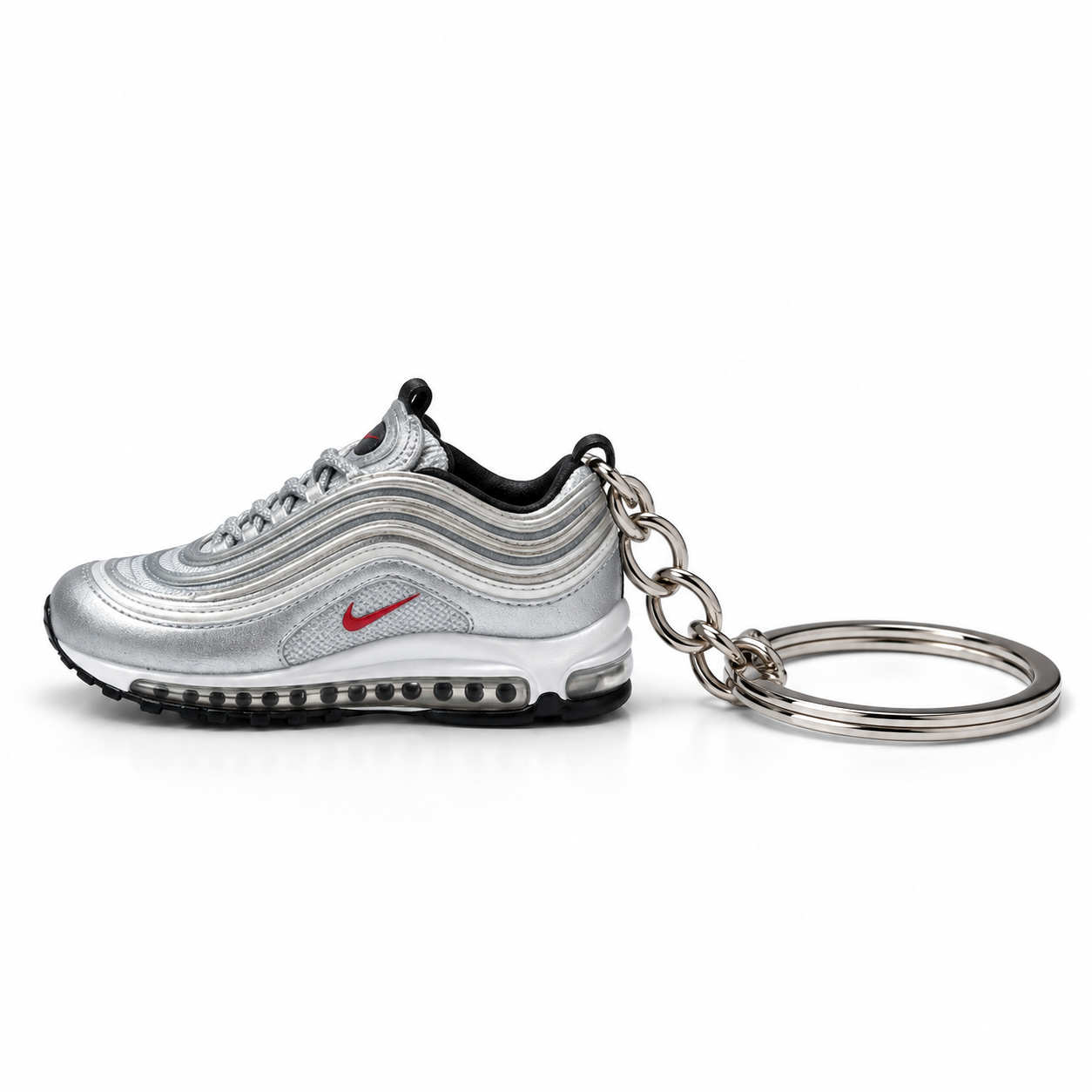 Mini sneaker Nike Air Max 97 Silver vista lateral